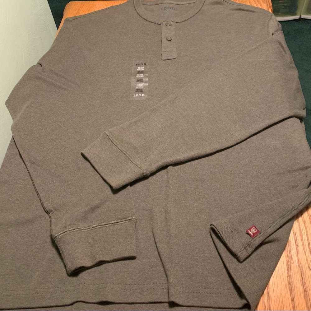 Izod Luxury Sport Henley Style Long Sleeve 2XL
